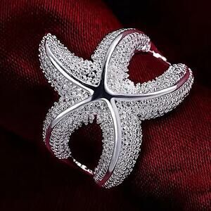 Sterling Silver Starfish Statement Ring